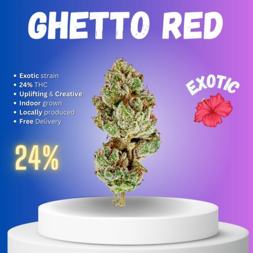 Ghetto Red from Prikpot Thailand is a THC-dominant strain, which means that it has the potential to deliver a powerful high.