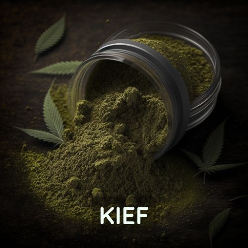 Kief made from cannabis flowers and sold online in Thailand.