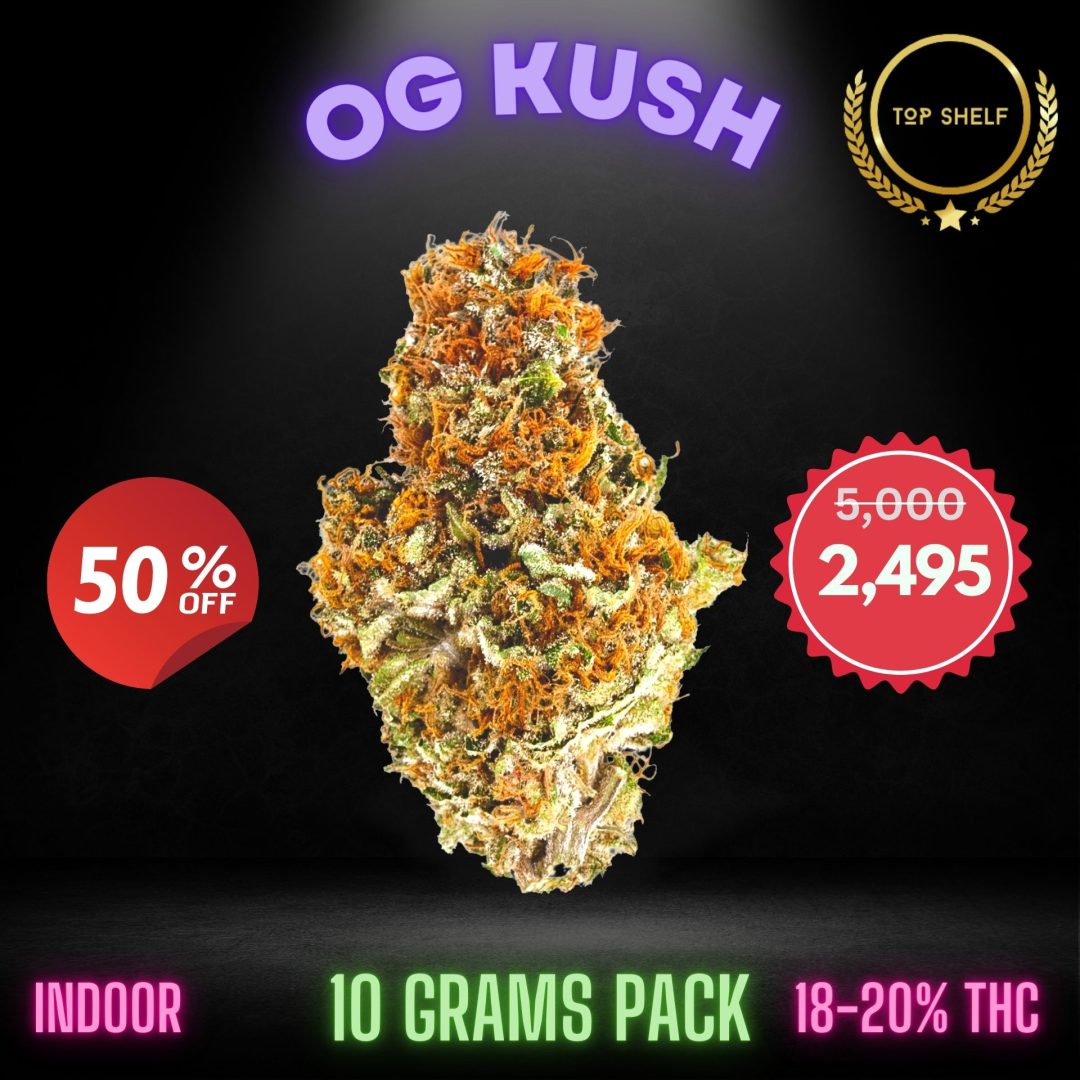 OG Kush is a hybrid strain that is sold online in Thailand.