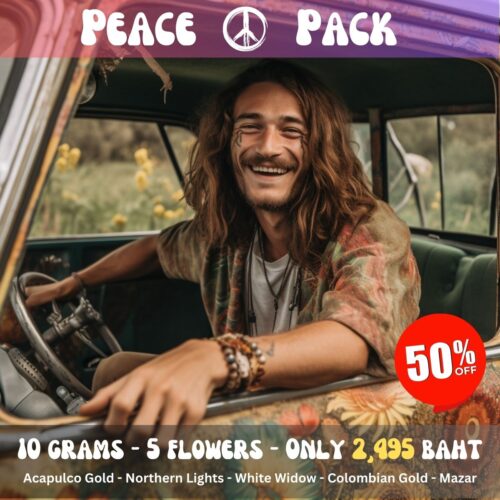 A collection of classic cannabis strains sold online in Thailand.