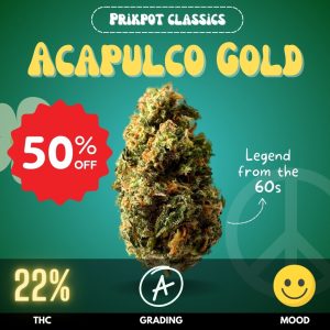 Acapulco Gold is a classic hybrid cannabis strain available in Thailand.