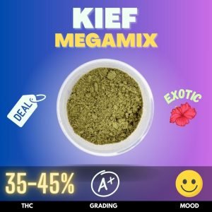 Kief made from the following exotic strains: Silky delight, Candy Pavé, Pave Runtz, Platinum Kush, Deluxe Sugar Cane, Plantainz Runtz