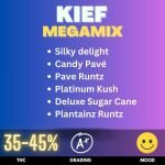 Exotic Kief made from the following exotic strains: Silky delight, Candy Pavé, Pave Runtz, Platinum Kush, Deluxe Sugar Cane, Plantainz Runtz