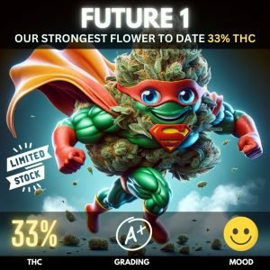 Future 1 is a contemporary cannabis strain that stands out for its remarkable THC potency