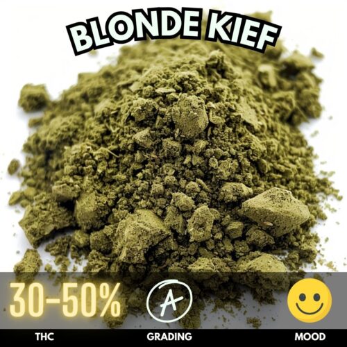 Blonde Kief Mix is crafted from a premium selection of cannabis strains, including Future #1, Gelonade x BBC91, Maui Macnut Gelato, and Pakistani Chitral Kush