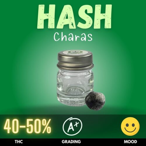 Introducing Hash Charas, our premium hash crafted from the renowned Black and White strain