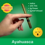 Ayahuasca, an Indica-dominant strain revered for its deeply relaxing and introspective effects