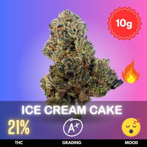 Ice Cream Cake, grown to perfection by Thai Sticks, is a delectable Indica-dominant hybrid strain