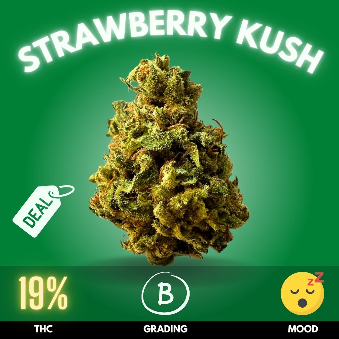 Strawberry-Kush-cannabis-strain-thailand-online Strawberry Kush is a delightful hybrid strain with a THC content of 19%