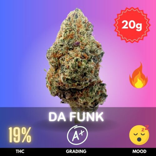 Da Funk, also known as “DaFunk,” is a captivating Indica-dominant hybrid strain (70% Indica / 30% Sativa)