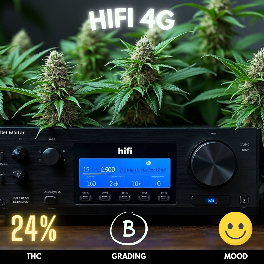 HiFi 4G is a potent and flavorful hybrid cannabis strain, celebrated for its high THC content of approximately 24%