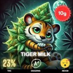Tiger Milk is an Indica-dominant hybrid known for its powerful body high and unique blend of earthy and creamy flavors