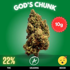 God’s Chunk is a powerfully relaxing Indica-dominant hybrid