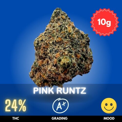 Pink Runtz is a luxurious cannabis flower, masterfully grown indoors