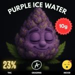 Purple Ice Water cannabis strain is a rare hybrid recognized for its vibrant purple hues, calming effects, and complex flavor profile. It is an Indica-dominant cultivar