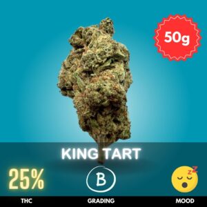 King Tart is a soothing Indica-dominant strain renowned for its serene effects and powerful 25% THC concentration
