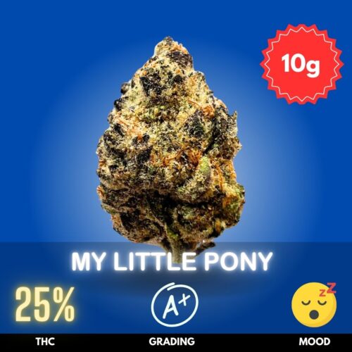 My Little Pony is an Indica-dominant strain with a whimsical name and serious potency. Boasting 25% THC