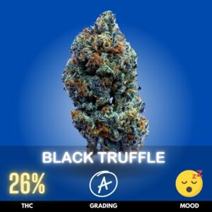 Black Truffle carries a THC range around 26‑31%,