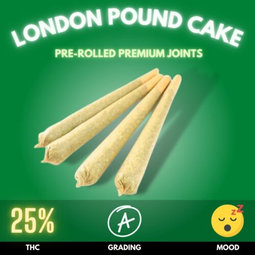 London pound cake is an indica‑dominant hybrid renowned for its rich lineage and potent effects